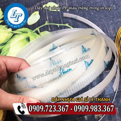 dây đai nhựa pp trắng trong in logo giá rẻ dây đai nhựa pp trắng trong in logo giá rẻ