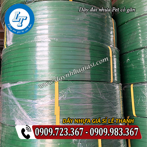 dây đai pet có gân giá rẻ đóng cuộn 20kg dây đai pet có gân giá rẻ đóng cuộn 20kg