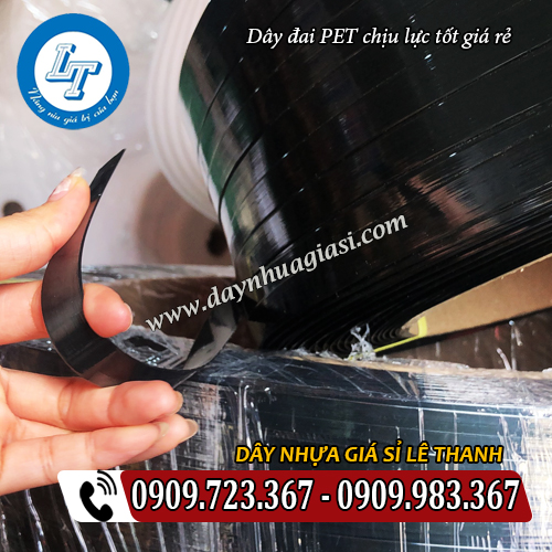 dây đai pet đen chịu lực dẻo dai dây đai pet đen chịu lực dẻo dai