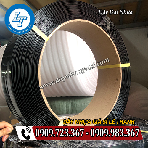 dây đai pet đen trơn đóng cuộn 20kg dây đai pet đen trơn đóng cuộn 20kg