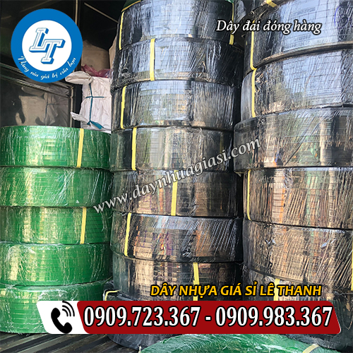 dây đai pet đóng hàng màu xanh lá màu đen dây đai pet đóng hàng màu xanh lá màu đen