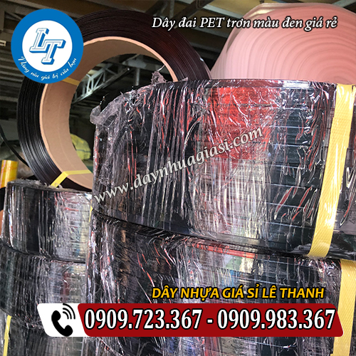 dây đai pet trơn màu đen giá rẻ chất lượng dây đai pet trơn màu đen giá rẻ chất lượng