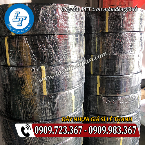 dây đai pet trơn màu đen giá rẻ sản xuất tại xưởng dây đai pet trơn màu đen giá rẻ sản xuất tại xưởng