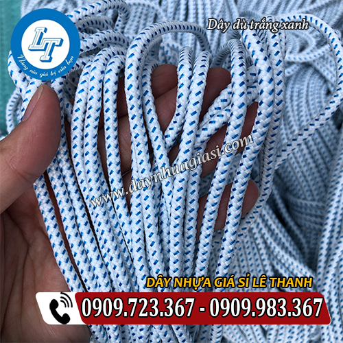 dây dù trắng xanh 4mm dây dù trắng xanh 4mm