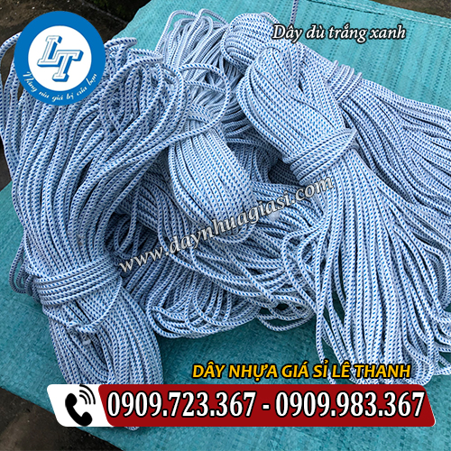 dây dù trắng xanh đóng gói theo cuộn dây dù trắng xanh đóng gói theo cuộn
