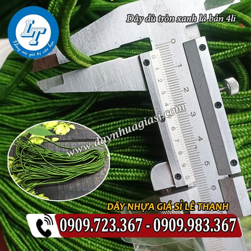 dây dù tròn xanh lá bản rộng 4li dây dù tròn xanh lá bản rộng 4li