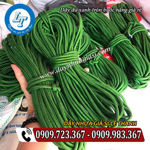 dây dù xanh tròn buộc chở hàng giá rẻ dây dù xanh tròn buộc chở hàng giá rẻ