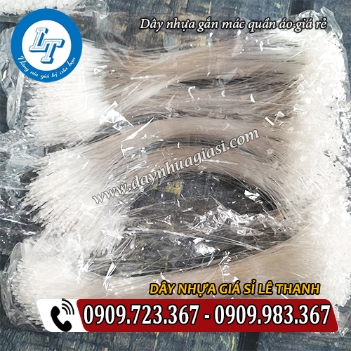 dây nhựa gắn mác quần áo giá rẻ màu trắng dây nhựa gắn mác quần áo giá rẻ màu trắng