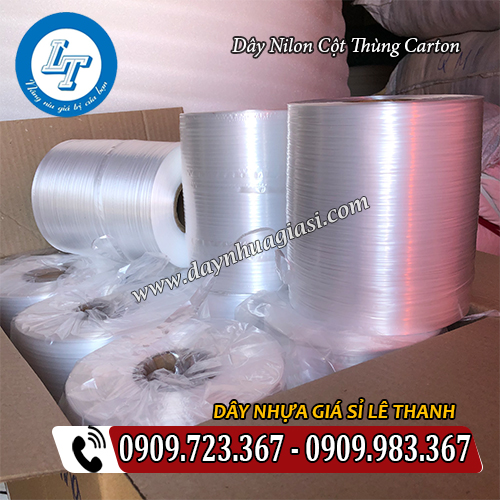 dây nilon cột thùng carton giá rẻ cuộn 2kg dây nilon cột thùng carton giá rẻ cuộn 2kg