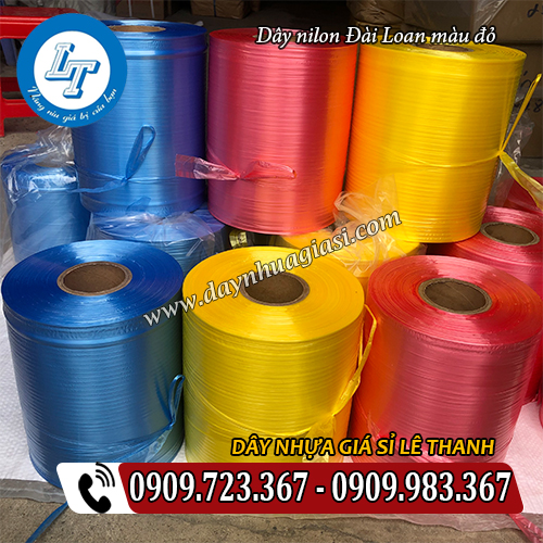 dây nilon đài loan màu đỏ từng cuộn chất lượng dây nilon đài loan màu đỏ từng cuộn chất lượng