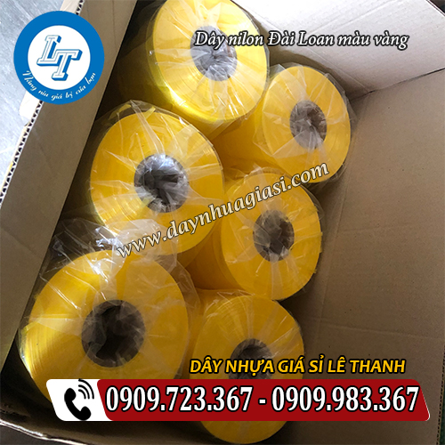 dây nilon đài loan màu vàng đóng thùng 12 cuộn dây nilon đài loan màu vàng đóng thùng 12 cuộn