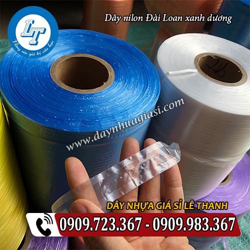 dây nilon đài loan màu xanh dương bóng đẹp dây nilon đài loan màu xanh dương bóng đẹp