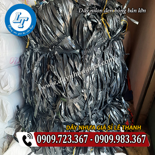 dây nilon đen bóng bản lớn giá rẻ kiện 25kg dây nilon đen bóng bản lớn giá rẻ kiện 25kg
