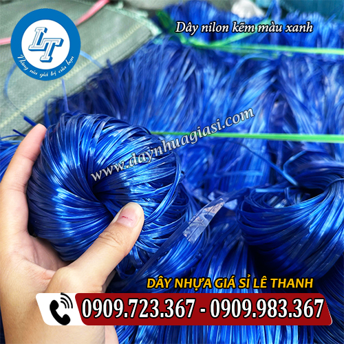dây nilon kẽm khô màu xanh cứng chắc dây nilon kẽm khô màu xanh cứng chắc