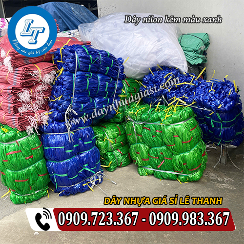 dây nilon kẽm màu xanh lá xanh dương dây nilon kẽm màu xanh lá xanh dương