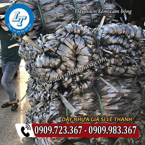 dây nilon kẽm xám bóng kiện 25kg dây nilon kẽm xám bóng kiện 25kg