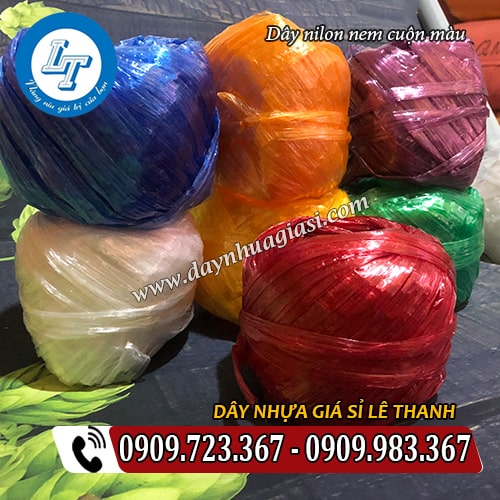 dây nilon nem cuộn nhiều màu đẹp dây nilon nem cuộn nhiều màu đẹp