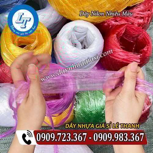 dây nilon nhiều màu bản rộng sợi dây to dây nilon nhiều màu bản rộng sợi dây to