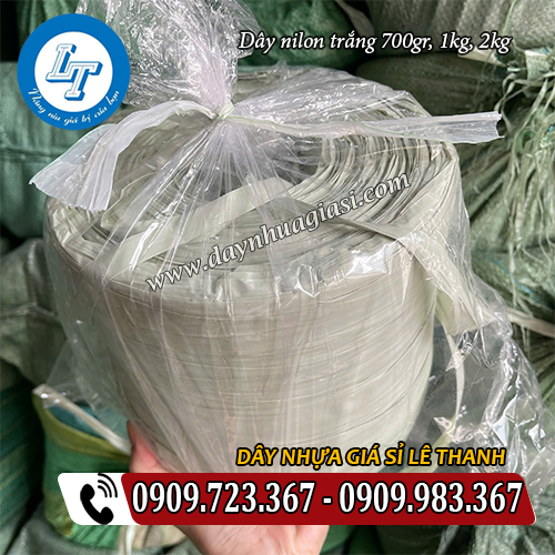 dây nilon trắng cuộn 2kg xài tiết kiệm dây nilon trắng cuộn 2kg xài tiết kiệm