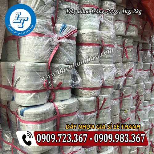 dây nilon trắng cuộn 700g 1kg 2kg giá rẻ tại xưởng dây nilon trắng cuộn 700g 1kg 2kg giá rẻ tại xưởng