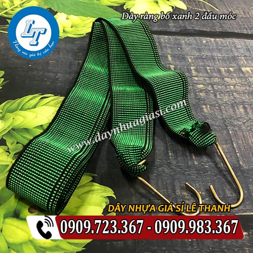 dây ràng bố xanh 2 đầu móc chống gỉ cao cấp dây ràng bố xanh 2 đầu móc chống gỉ cao cấp