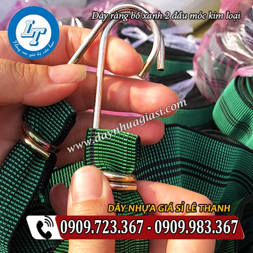dây ràng bố xanh 2 đầu móc kim loại bền đẹp dây ràng bố xanh 2 đầu móc kim loại bền đẹp