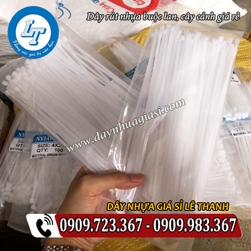 dây rút nhựa buộc lan buộc cây cảnh màu trắng bịch 100 sợi dây rút nhựa buộc lan buộc cây cảnh màu trắng bịch 100 sợi