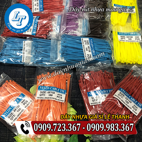 dây rút nhựa giá rẻ có 7 màu dây rút nhựa giá rẻ có 7 màu
