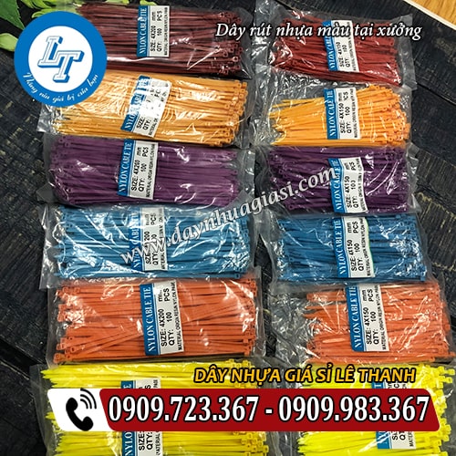 dây rút nhựa màu xanh đỏ cam vàng tím nâu dây rút nhựa màu xanh đỏ cam vàng tím nâu