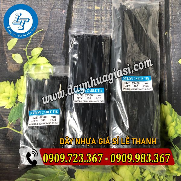 NHÀ CUNG CẤP DÂY RÚT NHỰA GIÁ SỈ, GIÁ RẺ TẠI TPHCM dây rút nhựa nhiều kích thước