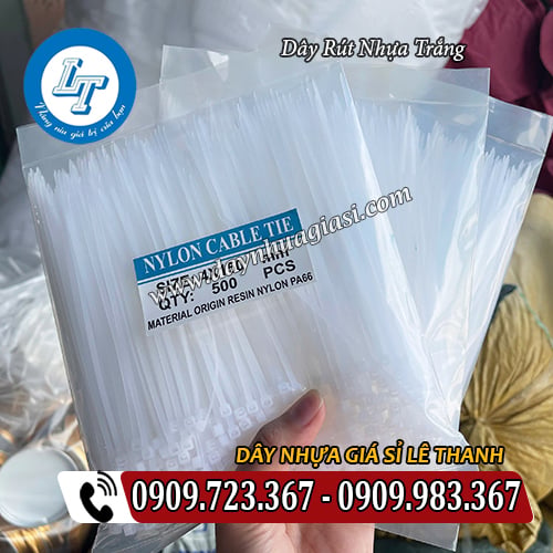 dây rút nhựa trắng đóng bịch 500 sợi dây rút nhựa trắng đóng bịch 500 sợi