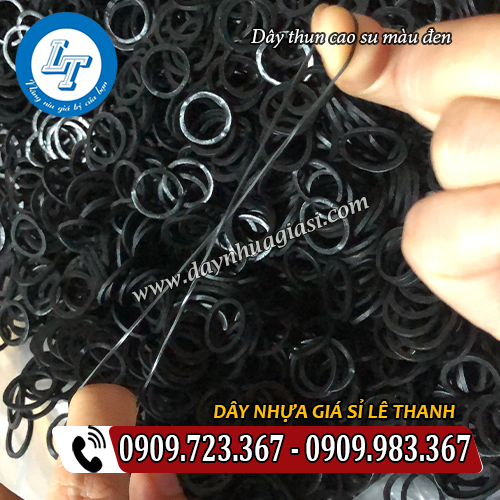 dây thun cao su màu đen co giãn tốt dây thun cao su màu đen co giãn tốt