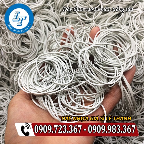 dây thun cao su giá sỉ rẻ màu trắng sữa dây thun cao su giá sỉ rẻ màu trắng sữa