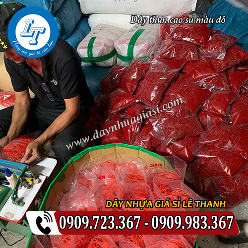 dây thun cao su màu đỏ đóng bịch tiện lợi dây thun cao su màu đỏ đóng bịch tiện lợi