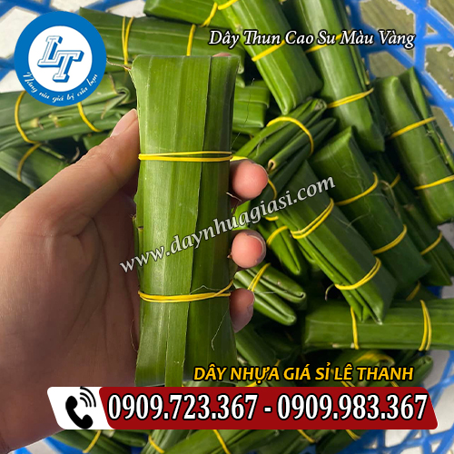 dây thun cao su màu vàng cột nem chả dây thun cao su màu vàng cột nem chả