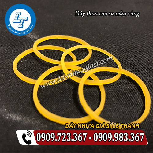 dây thun cao su màu vàng nổi bật dây thun cao su màu vàng nổi bật