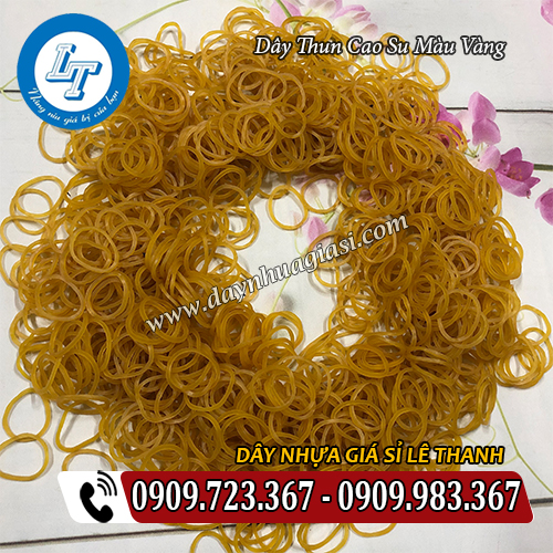 dây thun cao su màu vàng size tiểu 16mm dây thun cao su màu vàng size tiểu 16mm