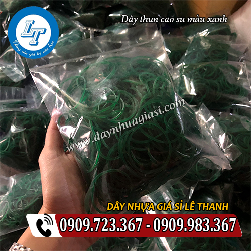 dây thun cao su màu xanh đóng bịch dây thun cao su màu xanh đóng bịch