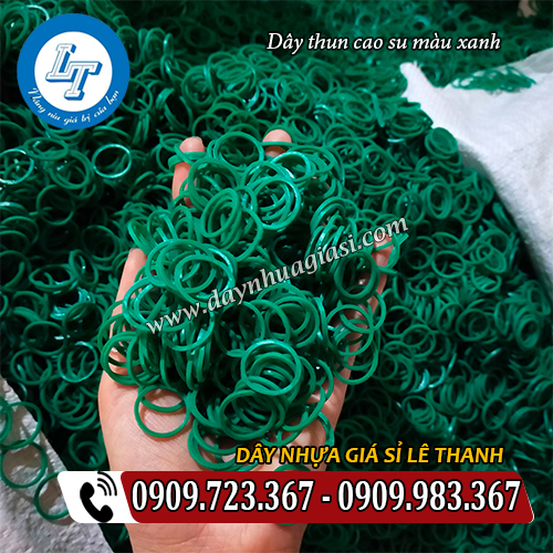 dây thun cao su màu xanh size tiểu 16mm dây thun cao su màu xanh size tiểu 16mm