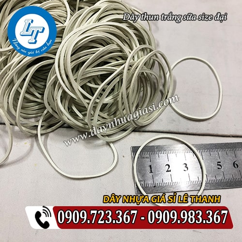 dây thun trắng sữa size đại đường kính 38mm dây thun trắng sữa size đại đường kính 38mm