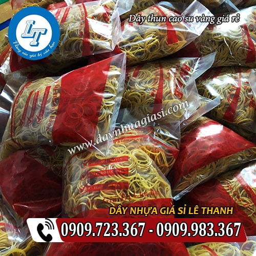 dây thun cao su màu vàng giá rẻ đóng bịch dây thun cao su màu vàng giá rẻ đóng bịch