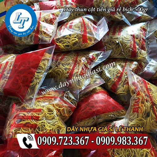 dây thun cột tiền giá rẻ đóng bịch 500g dây thun cột tiền giá rẻ đóng bịch 500g
