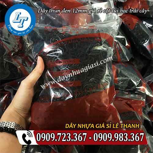 dây thun đen 12mm giá rẻ đóng bịch 500g dây thun đen 12mm giá rẻ đóng bịch 500g
