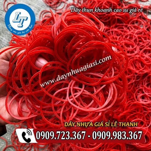 dây thun khoanh cao su giá rẻ màu đỏ dây thun khoanh cao su giá rẻ màu đỏ