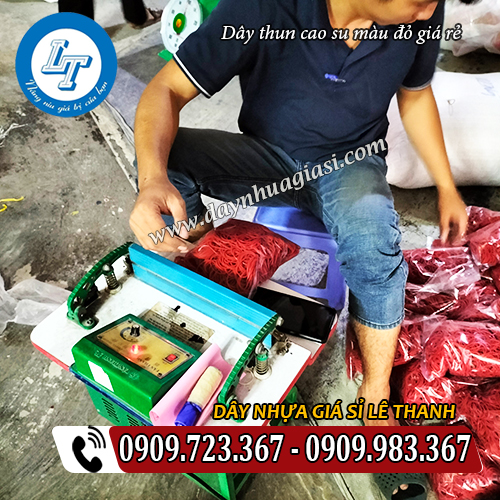 dây thun màu đỏ đóng bịch tại xưởng sản xuất dây thun màu đỏ đóng bịch tại xưởng sản xuất