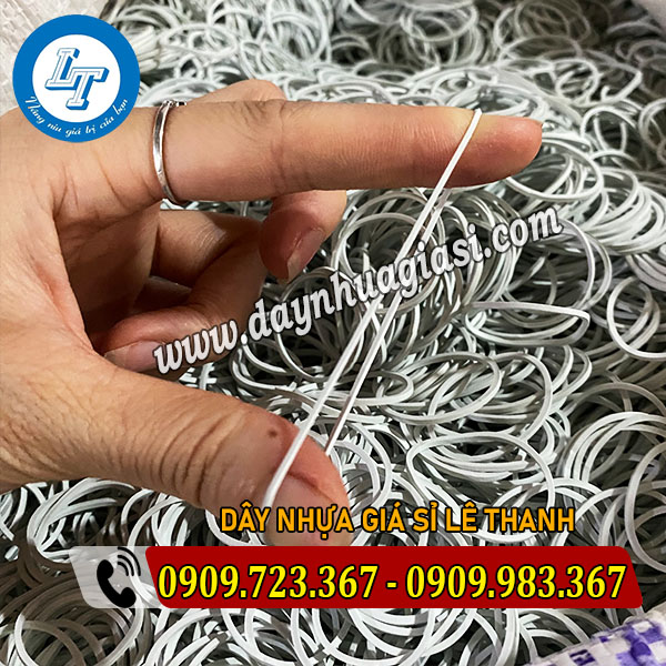 MUA LẺ DÂY THUN TRẮNG SỮA BẢN TO BẢN NHỎ BỊCH 500G độ co dãn của dây thun trắng sữa