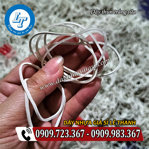 dây thun trắng sữa size đại đường kính 38mm dây thun trắng sữa size đại đường kính 38mm