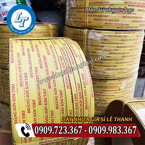 in logo lên dây đai nhựa sắc nét in logo lên dây đai nhựa sắc nét