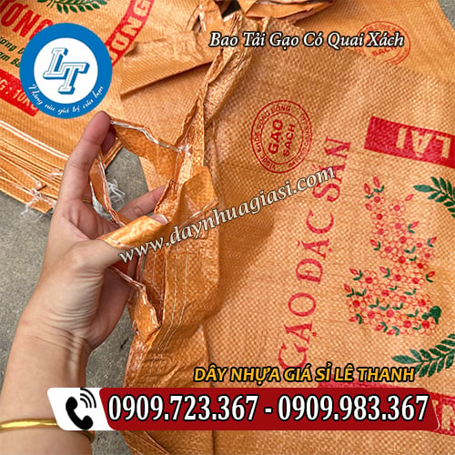 nhận in logo lên bao tải đựng gạo có quai xách giá sỉ rẻ nhận in logo lên bao tải đựng gạo có quai xách giá sỉ rẻ