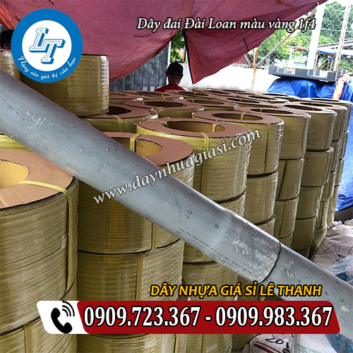 sẵn kho dây đai nhựa đài loan màu vàng 1f4 sẵn kho dây đai nhựa đài loan màu vàng 1f4